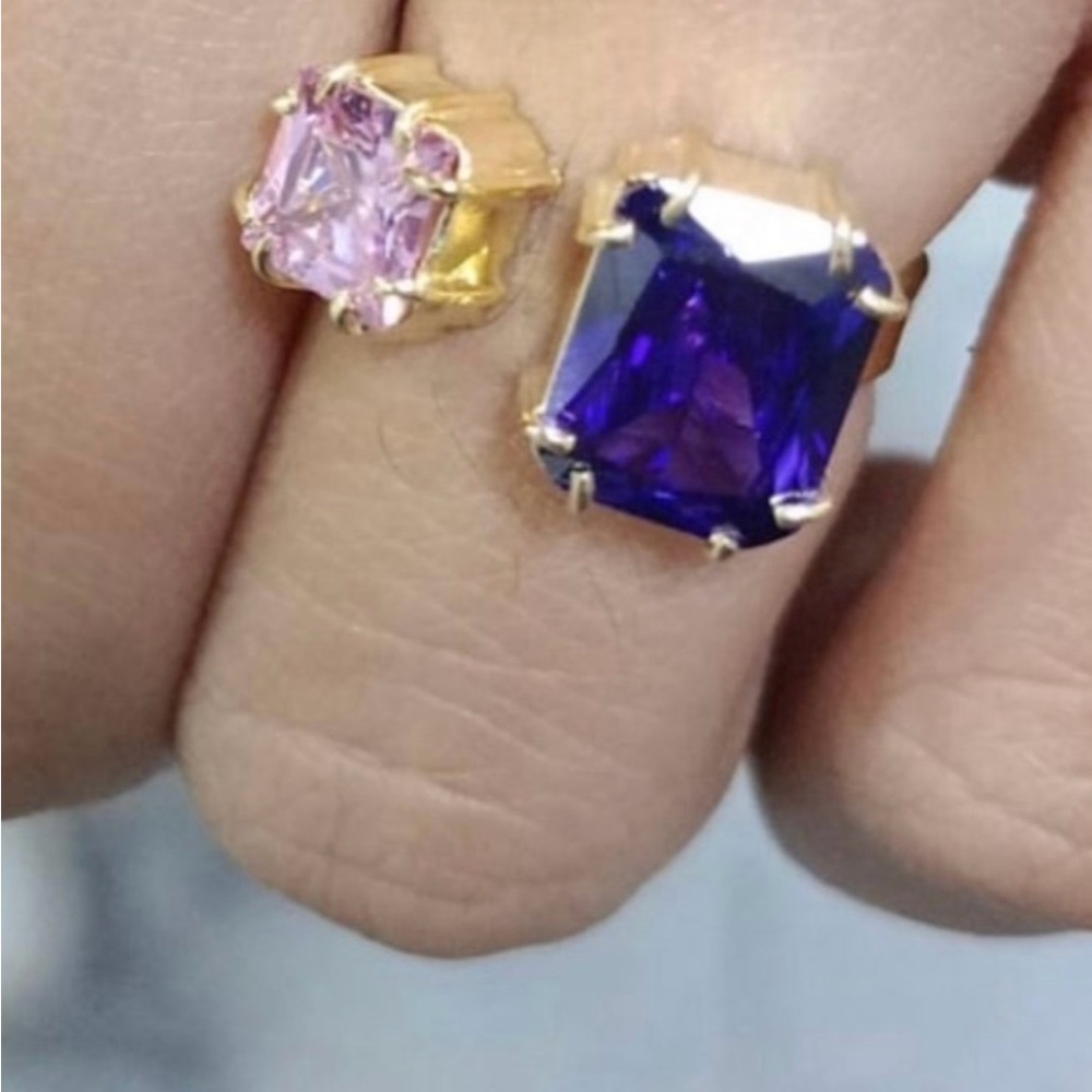 18k gold ring with amethyst